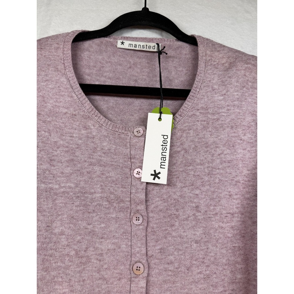 Mansted Faizel 100% ECO Cotton Cardigan Denmark Women's XL 84 Dark Rose NWT